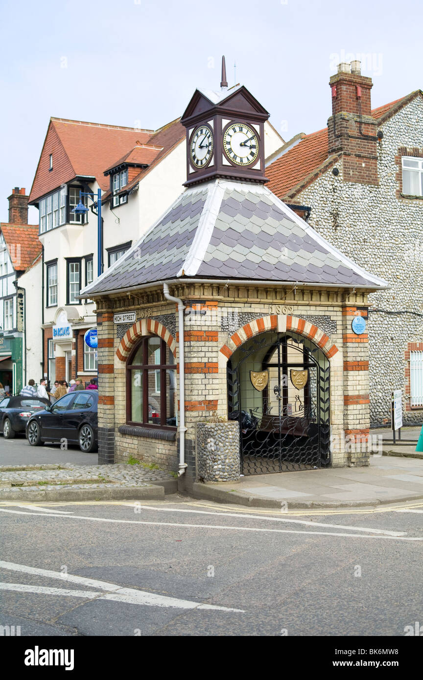 The Town Clock in Sheringham High Street Norfolk Stock Photo Alamy