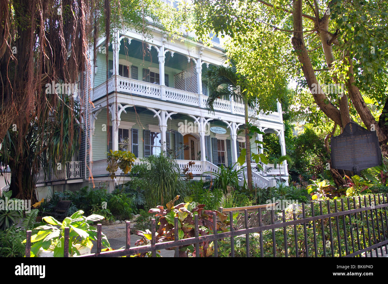 House on Duval Street, Key West, Florida, USA Stock Photo