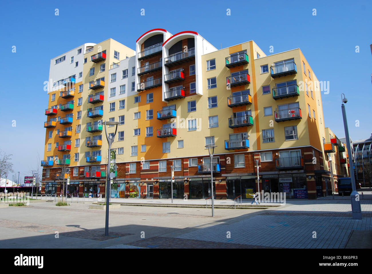 Greenwich Millennium Village housing flats modern Stock Photo Alamy