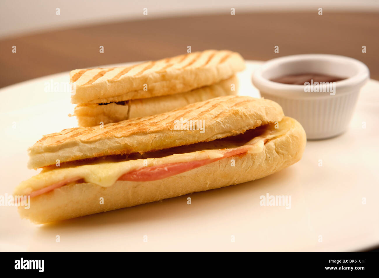Working lunch ham cheese sandwich white bread hires stock photography