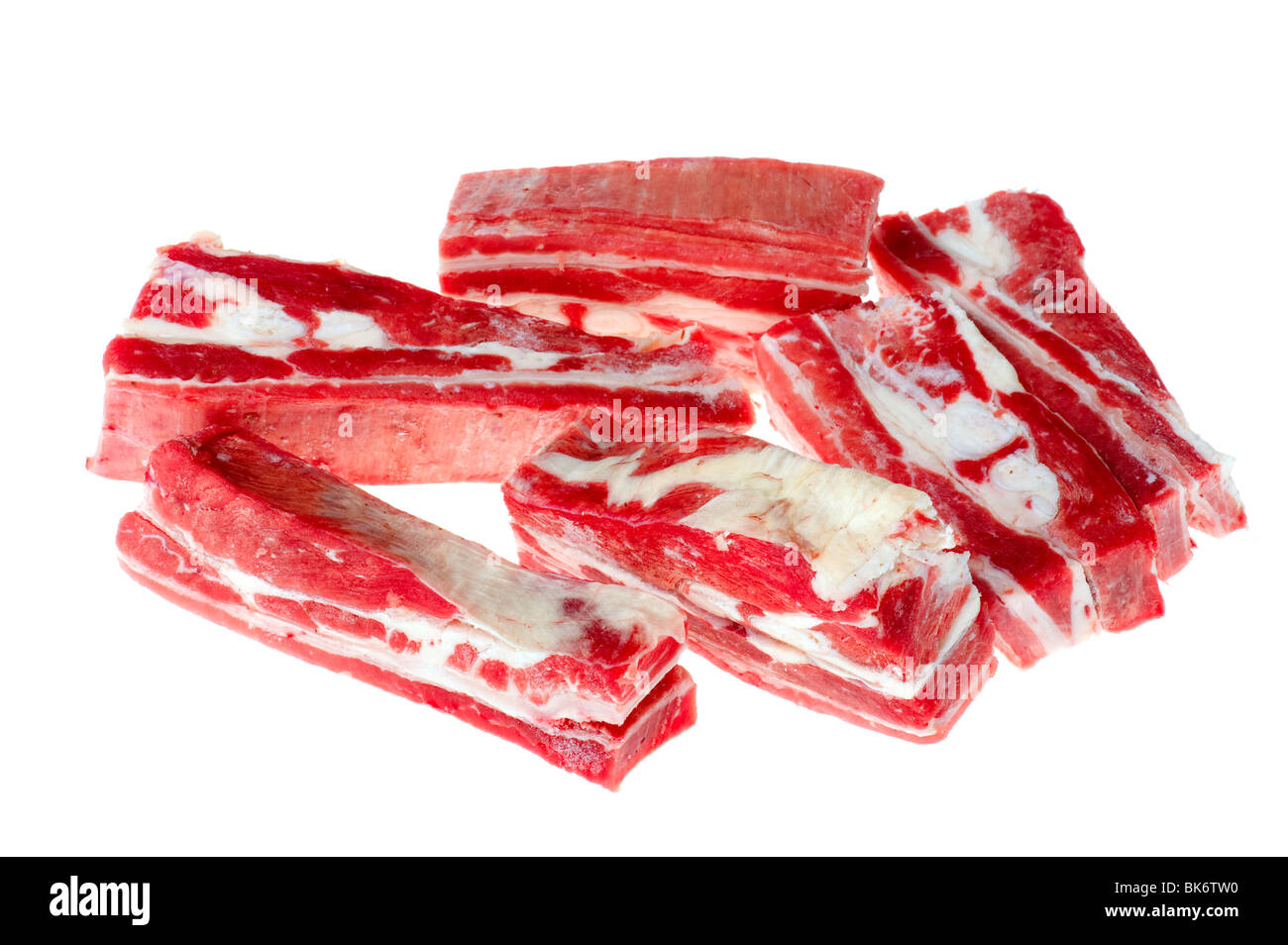 Meat Object object on white - food raw meat Stock Photo - Alamy