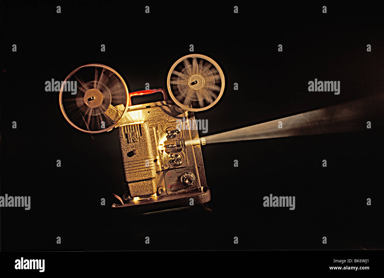 Old 8mm Movie Projector in action Stock Photo Alamy