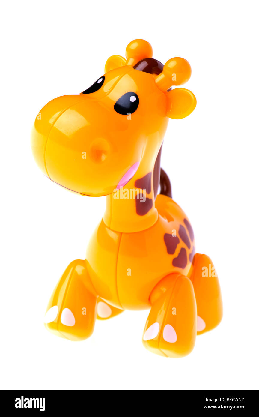 object on white - toy giraffe close up Stock Photo