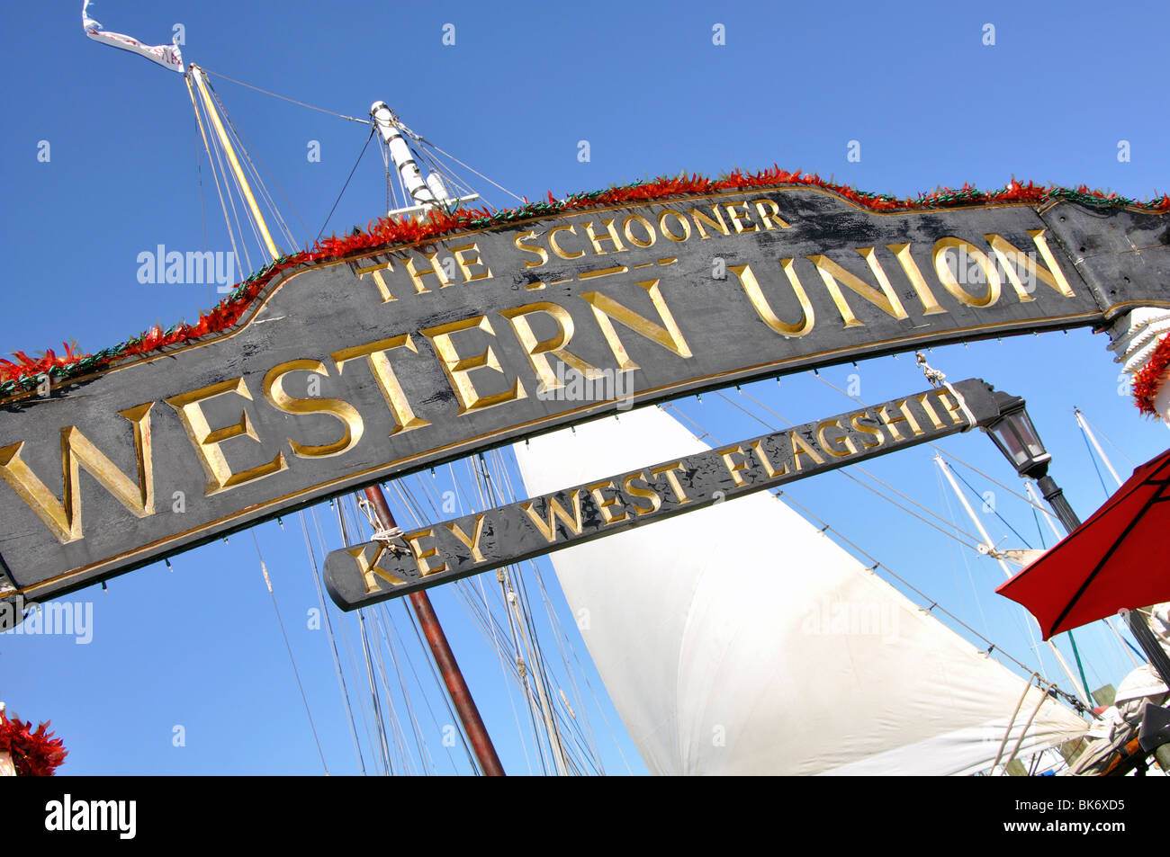 The Key West Flagship The Western Union Schooner Tied Up At The
