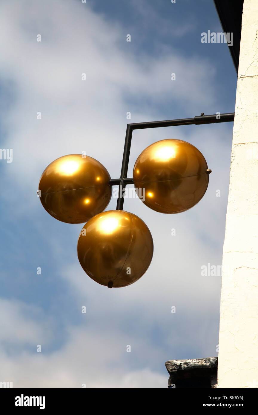 Pawn brokers sign Stock Photo