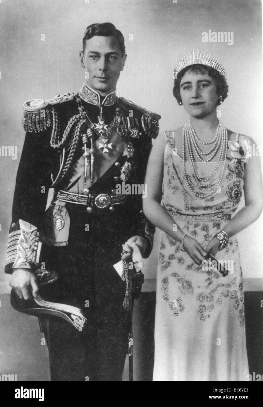 KING GEORGE VI and QUEEN ELIZABETH BOWES-LYON Stock Photo