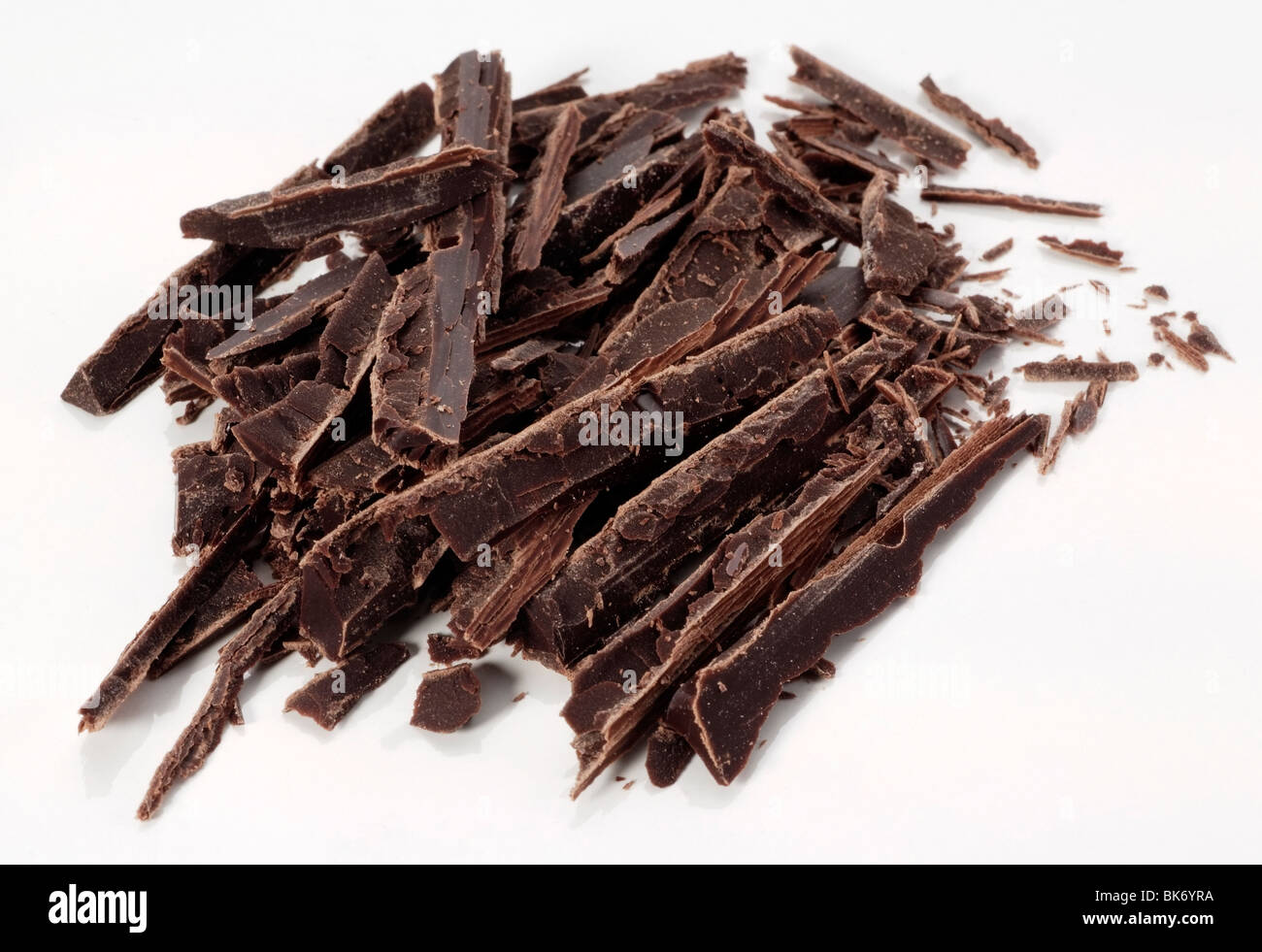 Chocolate shavings Stock Photo
