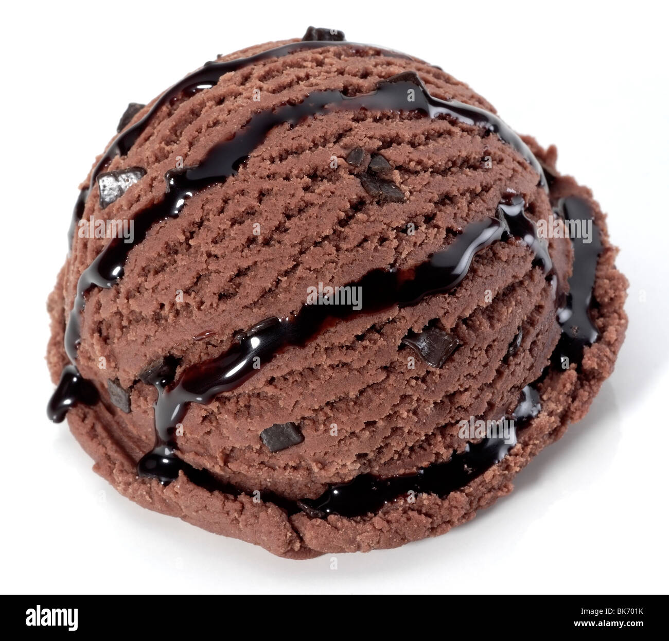 Chocolate ice cream ball Stock Photo - Alamy