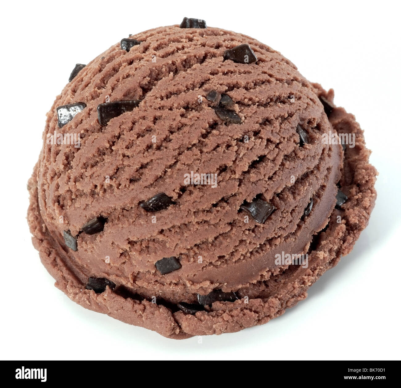 Chocolate ice cream ball Stock Photo