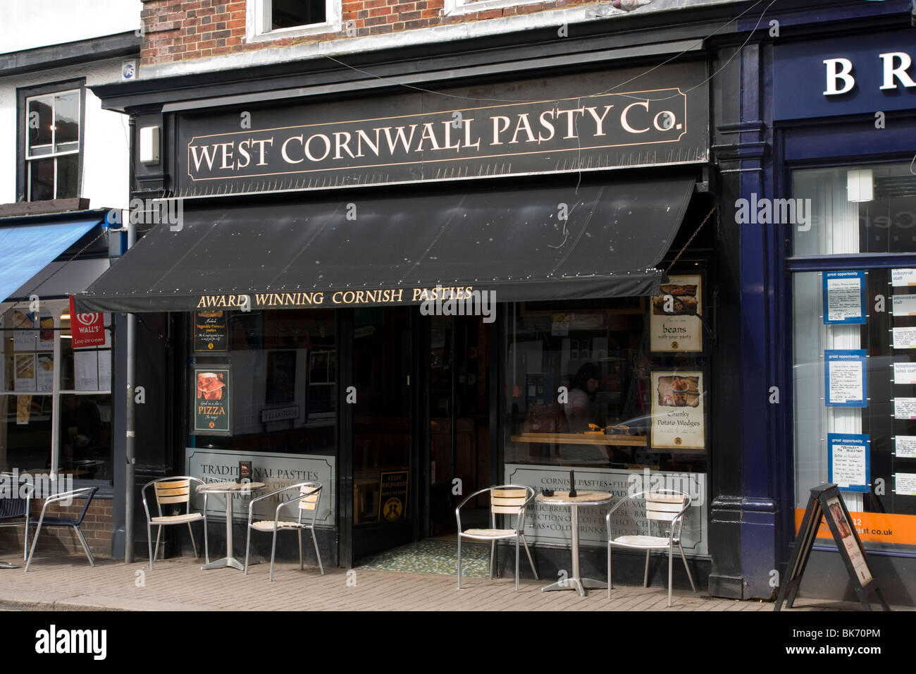 West Cornwall Pasty Company Shop, St. Albans, Hertfordshire, UK Stock