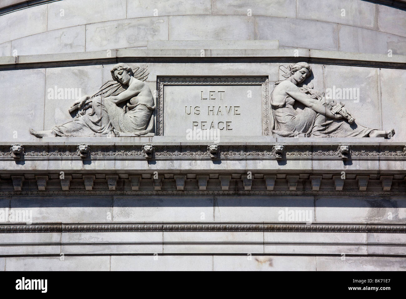 Let us Have Peace inscribed on Grant's Tomb in Manhattan, New York City