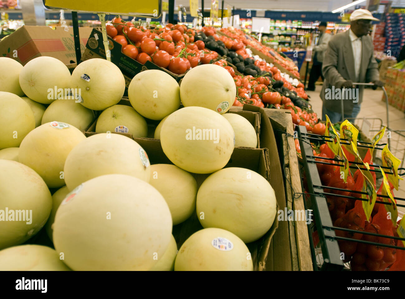 The produce department of a supermarket in New York Stock Photo Alamy