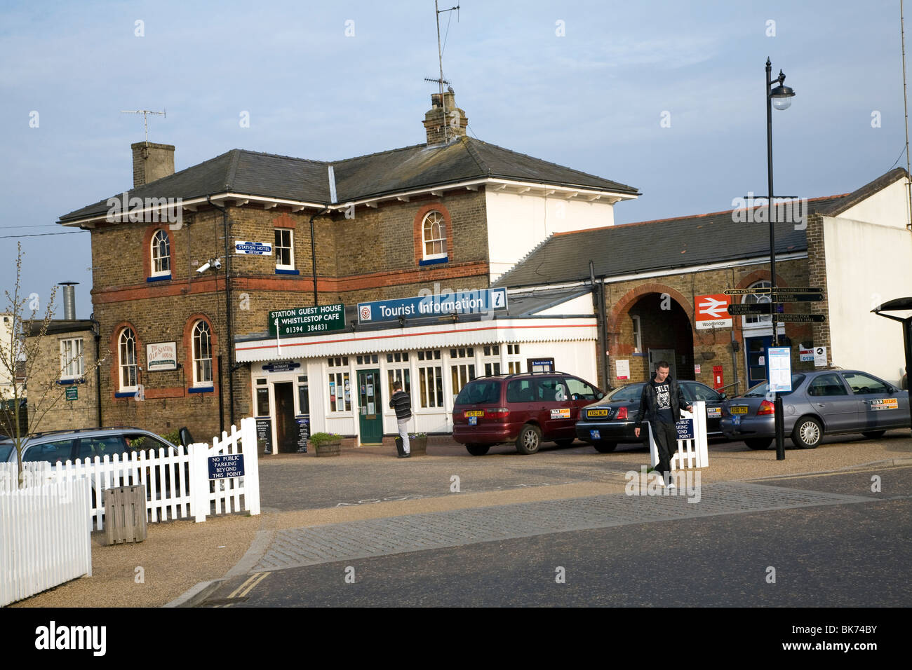 Railway station and tourist information office, Woodbridge, Suffolk Stock Photo