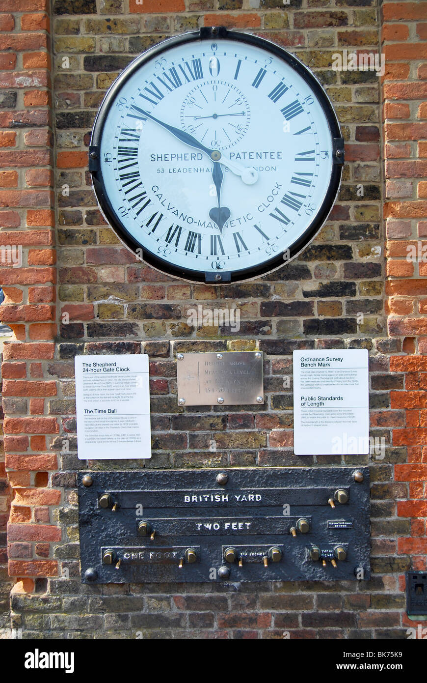 Greenwich Royal Observatory Meridian dateline time earth Stock Photo
