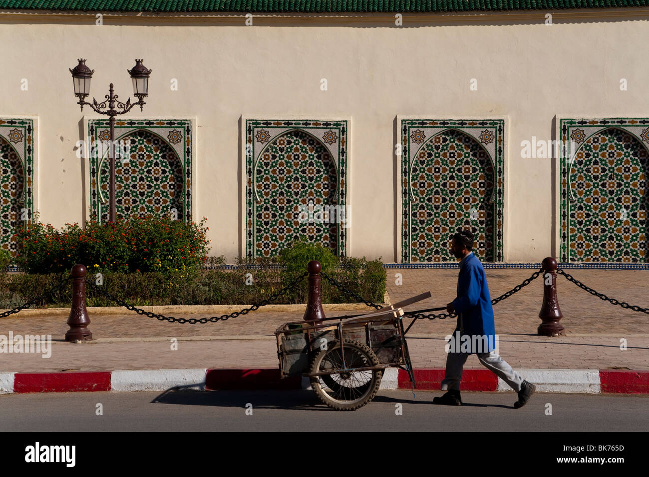 Mausoleum of Moulay Ismail, Meknes, Morocco. Stock Photo