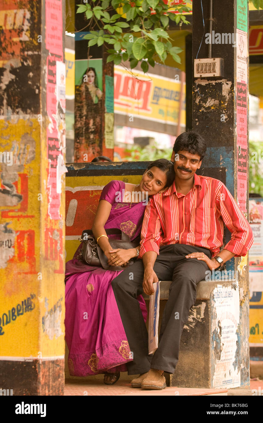 This is an image of a young Indian couple in Kerala, India Stock Photo ...