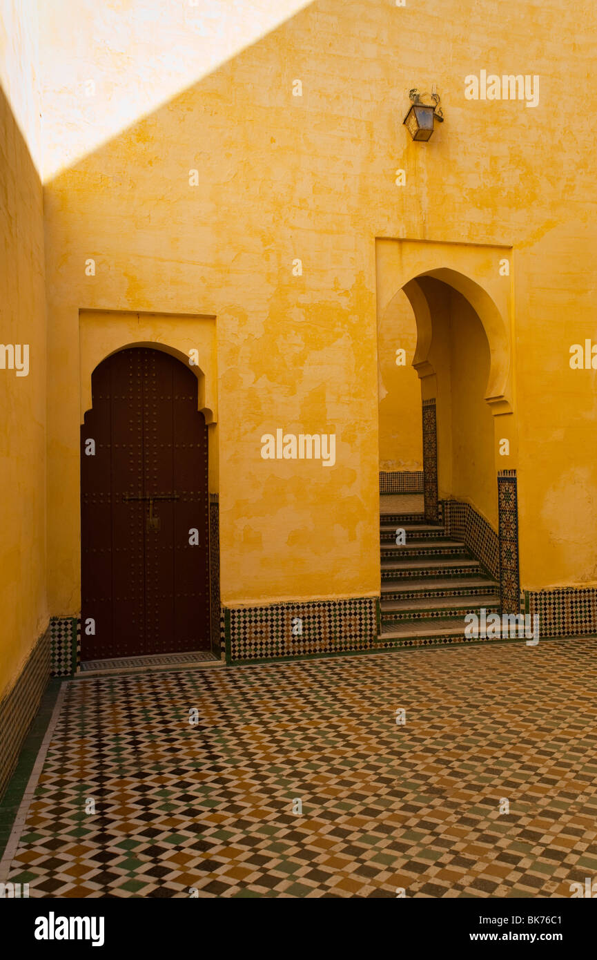 Mausoleum of Moulay Ismail, Meknes, Morocco. Stock Photo