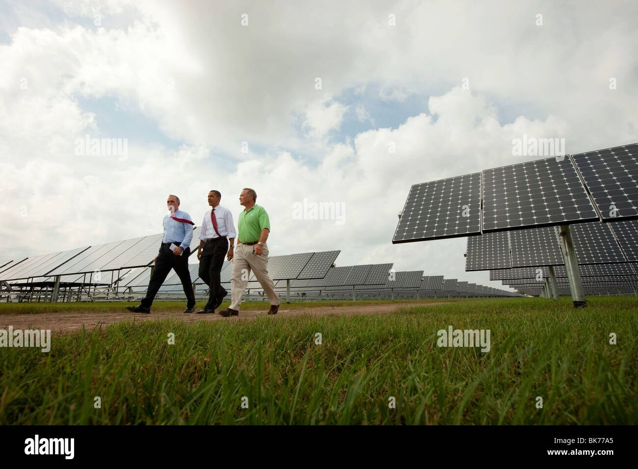 President Barack Obama tours the DeSoto Next Generation Solar Energy Center Stock Photo
