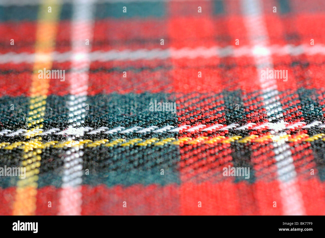 Scottish plaid fabric closeup Stock Photo - Alamy