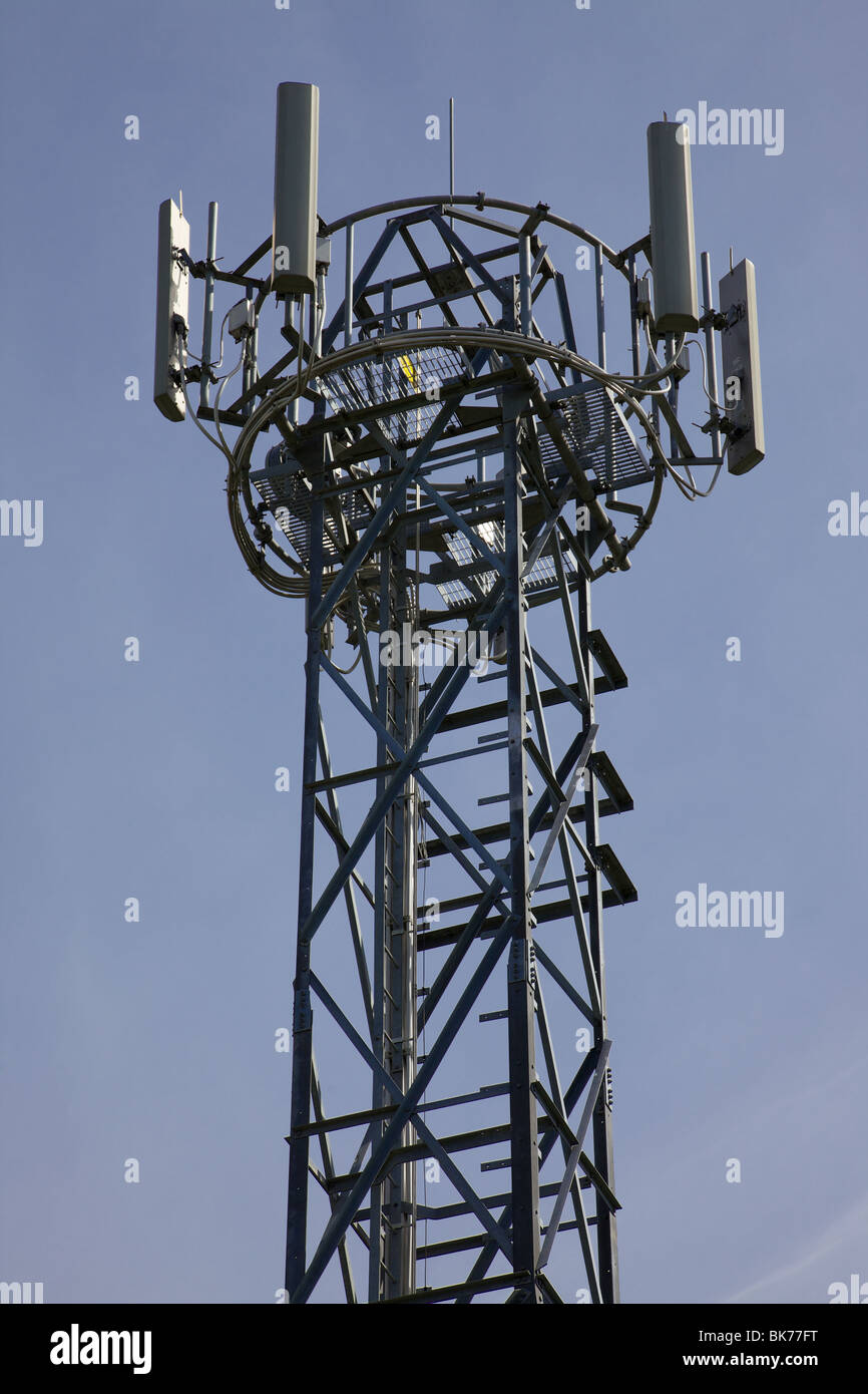 Mobile phone mast in England Stock Photo Alamy