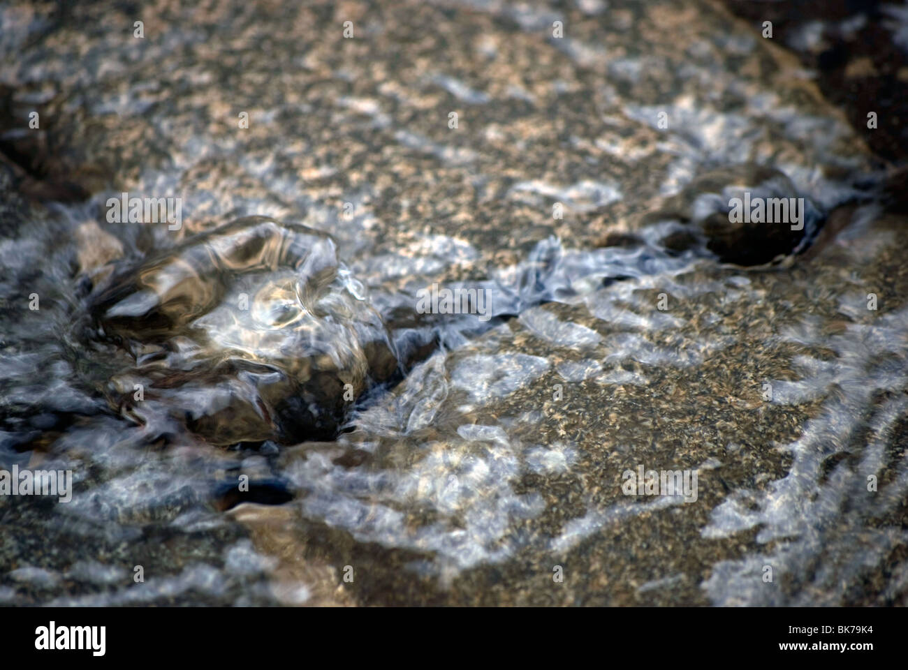 Water bubblingup through paving stones, due to a burst water pipe