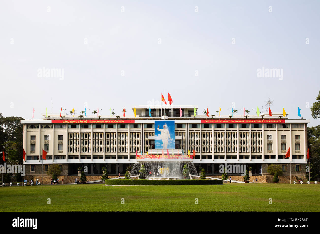 Reunification Palace in Ho Chi Minh City from where the South Vietnamese government fell in 1975 Stock Photo