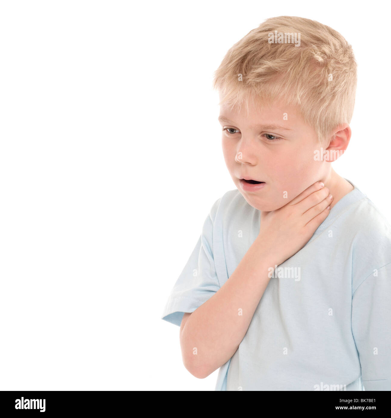 Boy choking Stock Photo Alamy