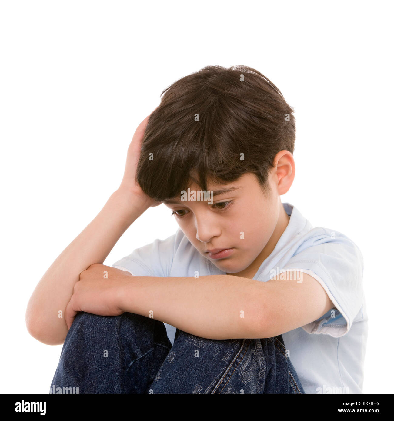 Depressed boy Stock Photo