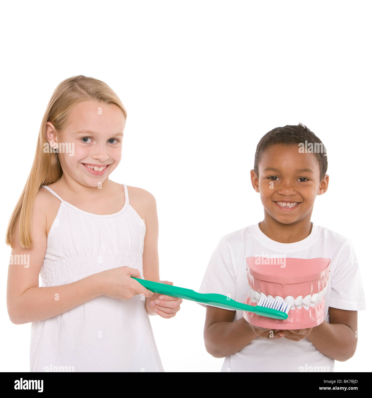 Learning dental hygiene Stock Photo Alamy
