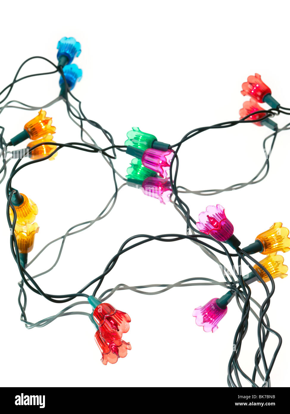 Coloured Christmas tree lights Stock Photo Alamy