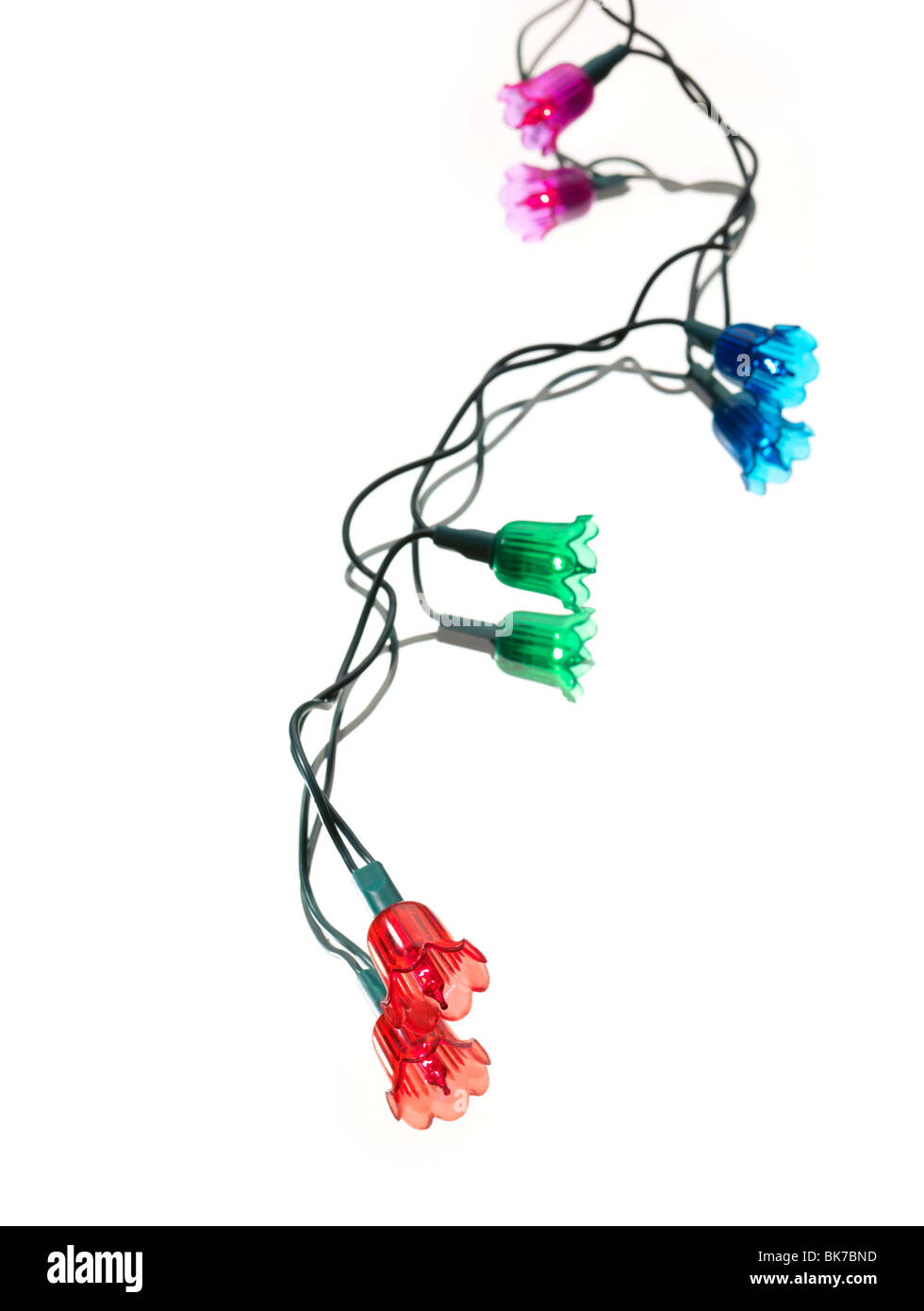 Coloured Christmas tree lights Stock Photo Alamy