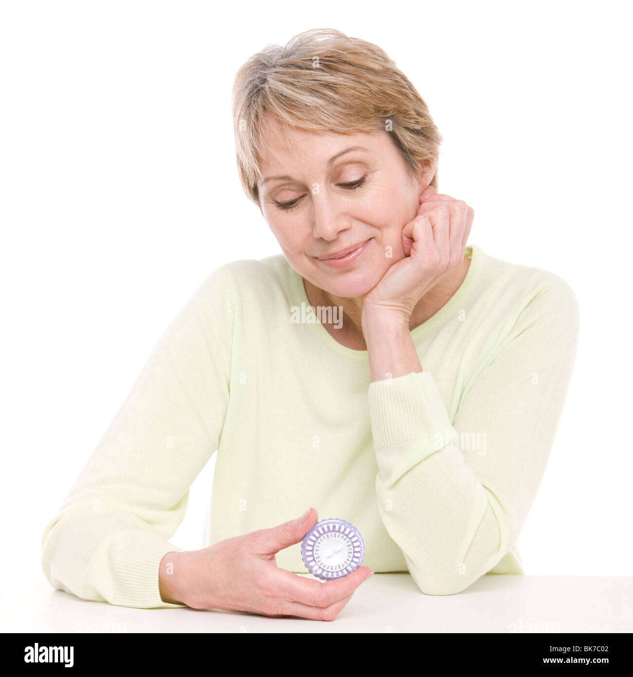 Hormone replacement therapy pills Stock Photo