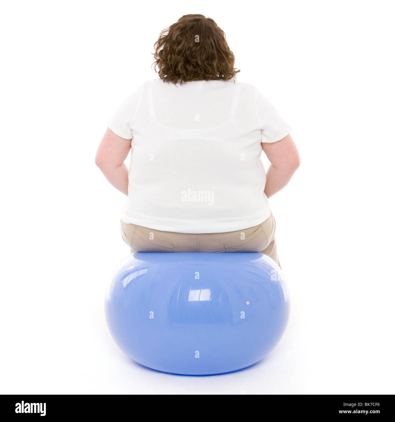 Fat Woman Rear View Opening Taking Stock Photo 2327660937