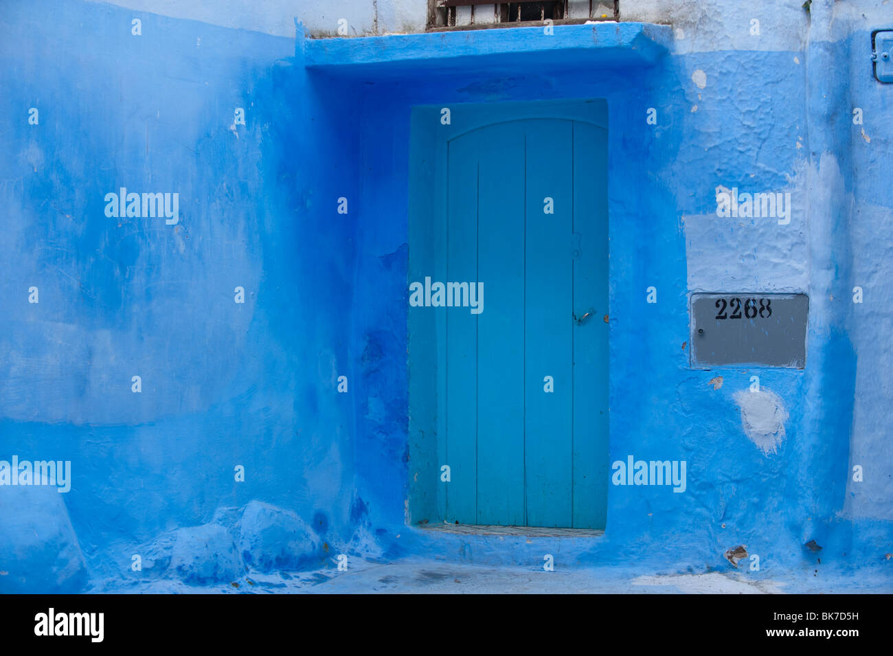 Typical house door chefchaouen morocco stock photo alamy