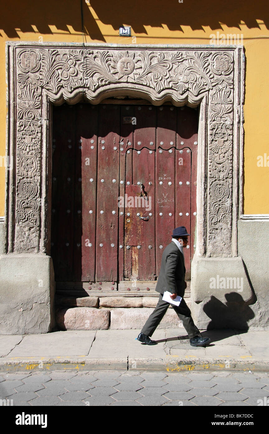 Colonial architecture in Potosi, Bolivia Stock Photo