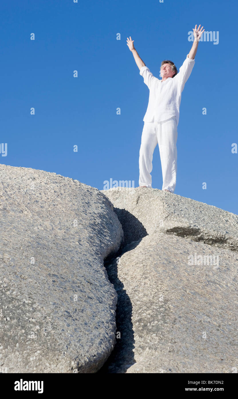 Senior mature man standing hi-res stock photography and images - Alamy
