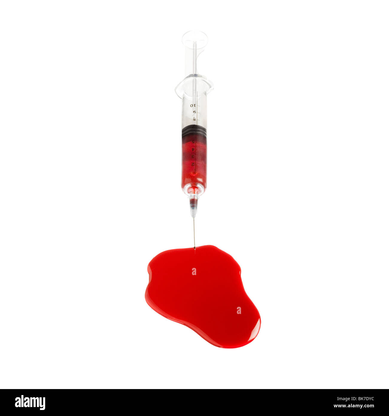 Syringe with blood Stock Photo Alamy