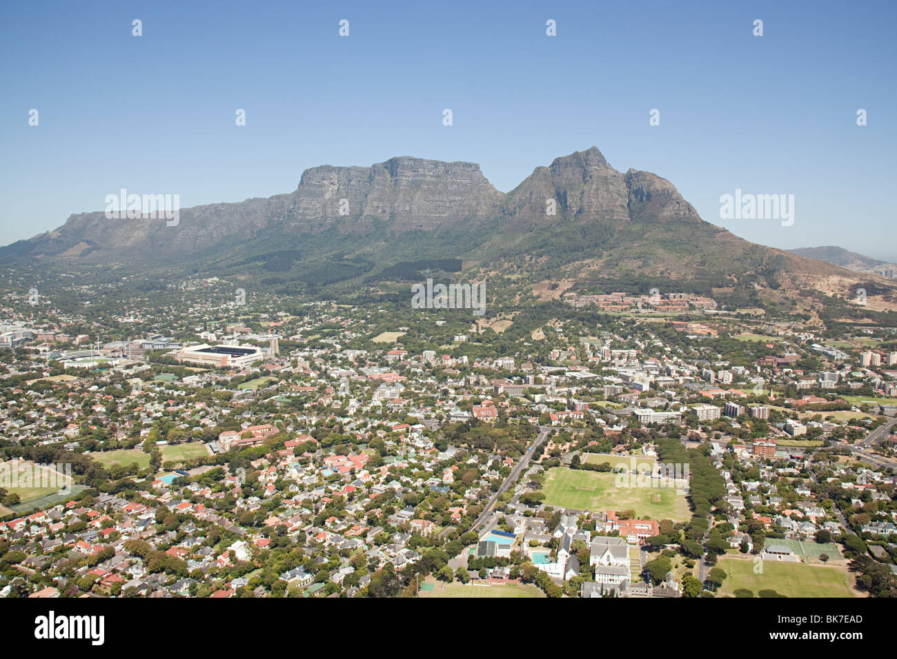 Table mountain and cape town cityscape Stock Photo