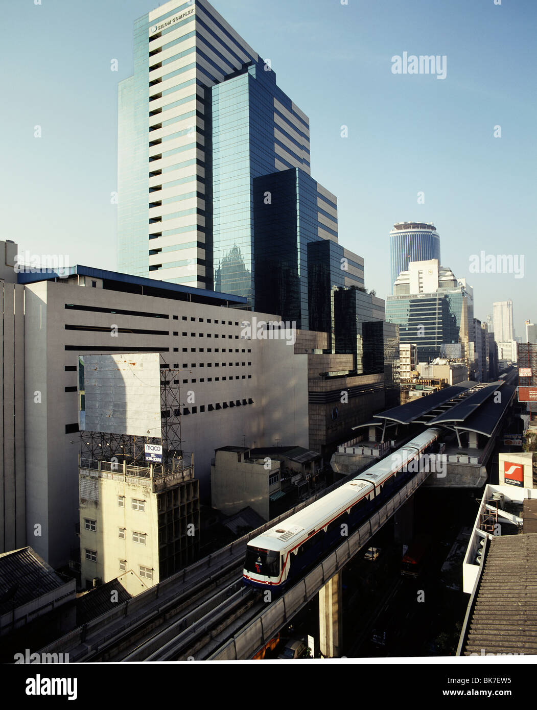 Silom Road, Bangkok, Thailand, Southeast Asia, Asia Stock Photo