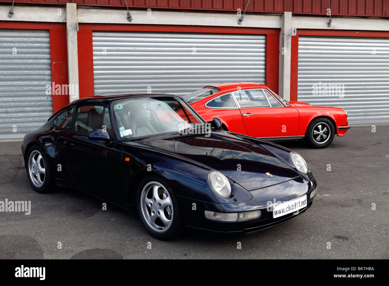 porsche 993 carrera 4 blue with 911  in the background Stock Photo -  Alamy