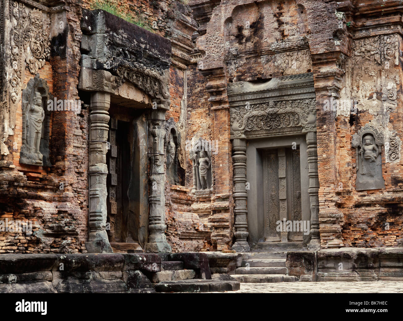 Prah Ko dating from the late 9th century, Roluos, near Siem Reap, Cambodia, Indochina, Southeast Asia, Asia Stock Photo