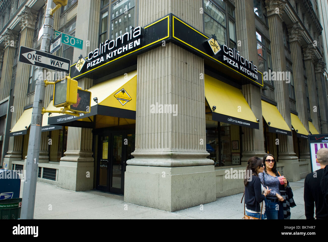 A branch of the California Pizza Kitchen restaurant chain in New York Stock Photo