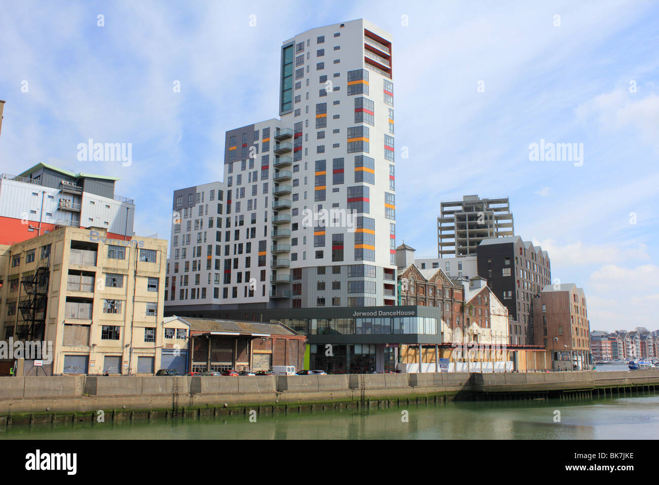 John Lyall Architects’ dense waterfront development  the mill ipswich suffolk england uk gb Stock Photo