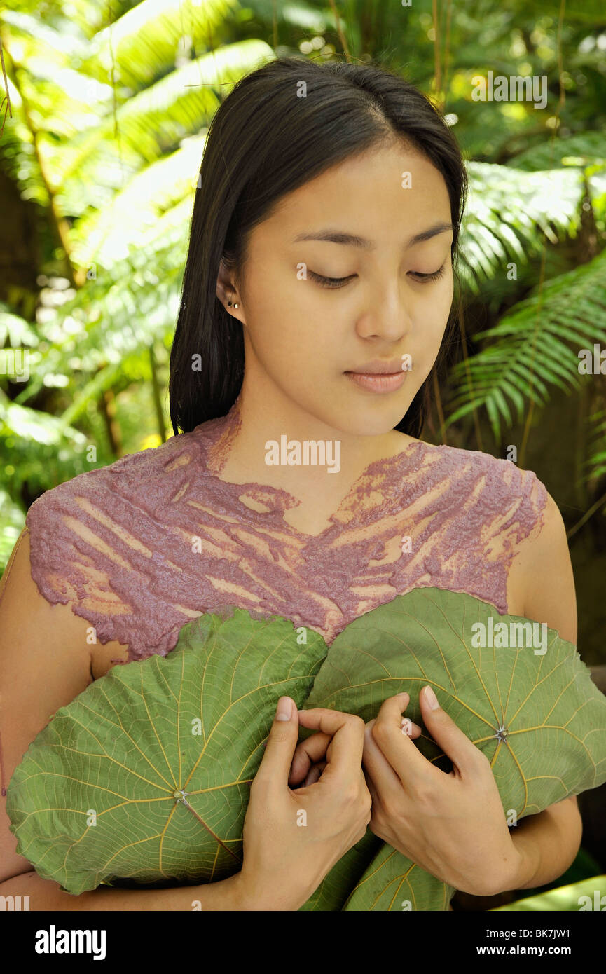 Body scrub, The Farm Health and Spa Resort in Batangas, Philippines, Southeast Asia, Asia Stock