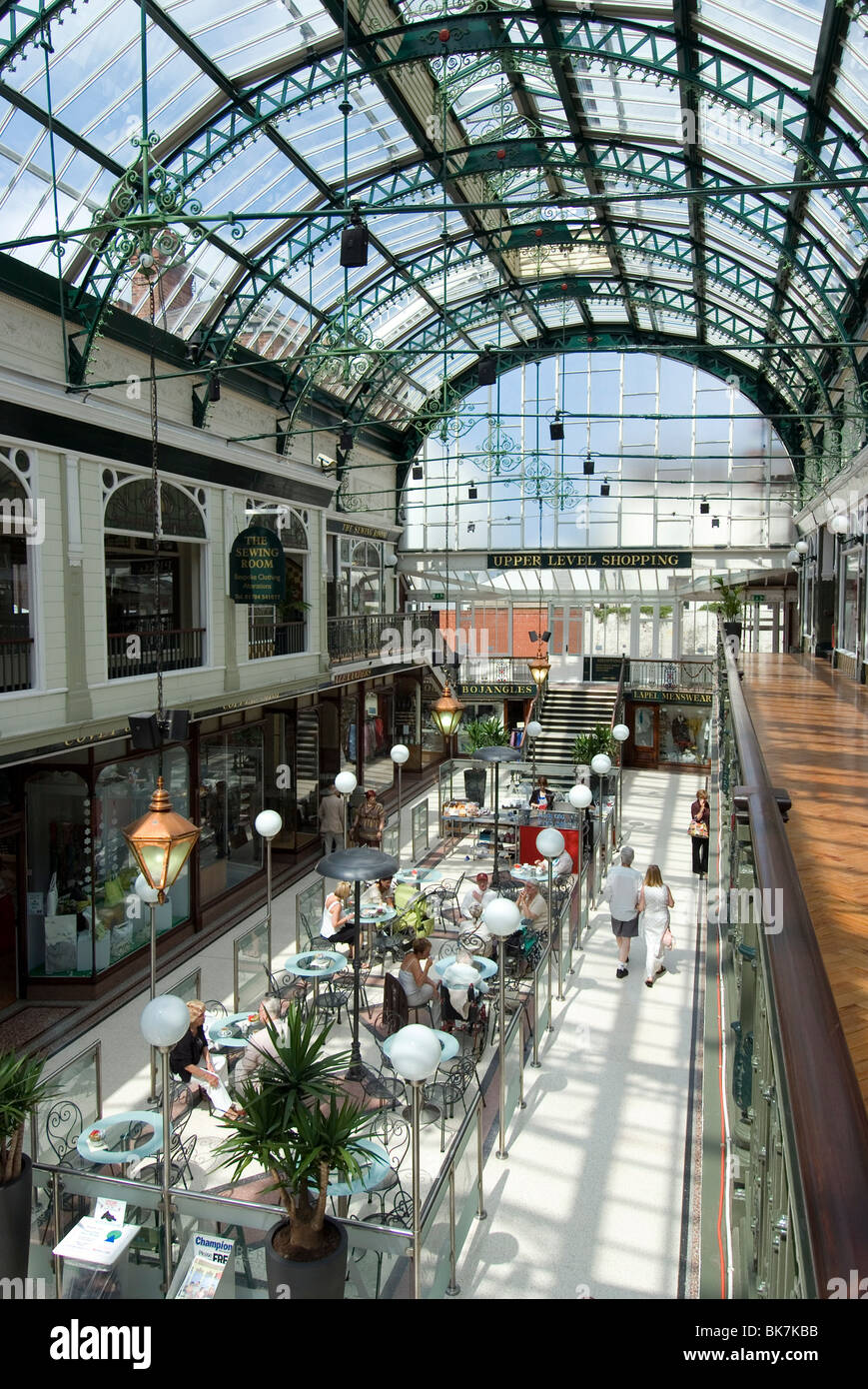 Wayfarer's Victorian shopping arcade, Southport, Merseyside, England, United Kingdom, Europe Stock Photo