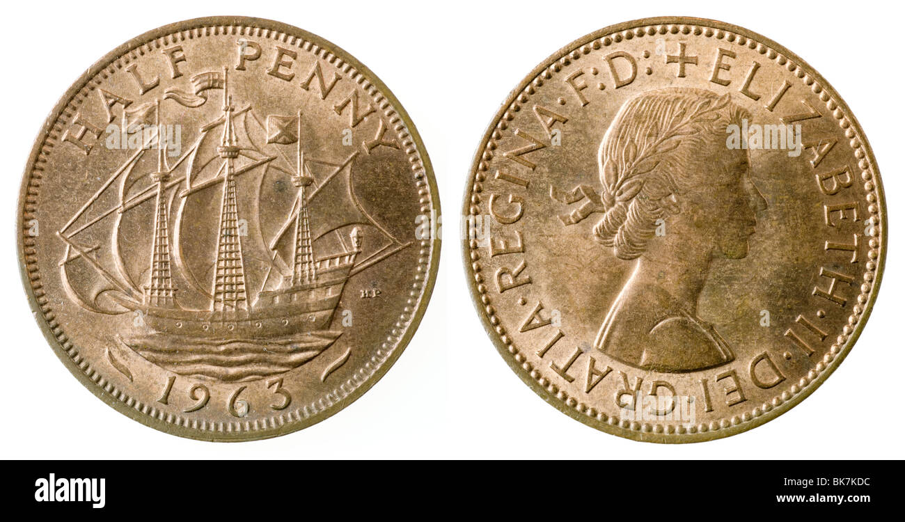 1963 British Half Penny Coin Stock Photo Alamy 1963-british-half-penny-coin-stock-photo-alamy