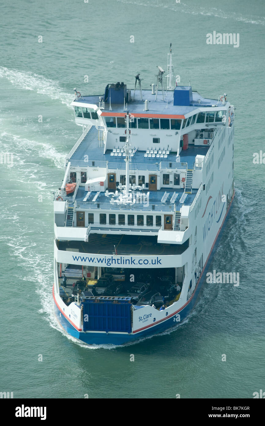 Wightlink ferry in Portsmouth from the Isle of Wight Stock Photo