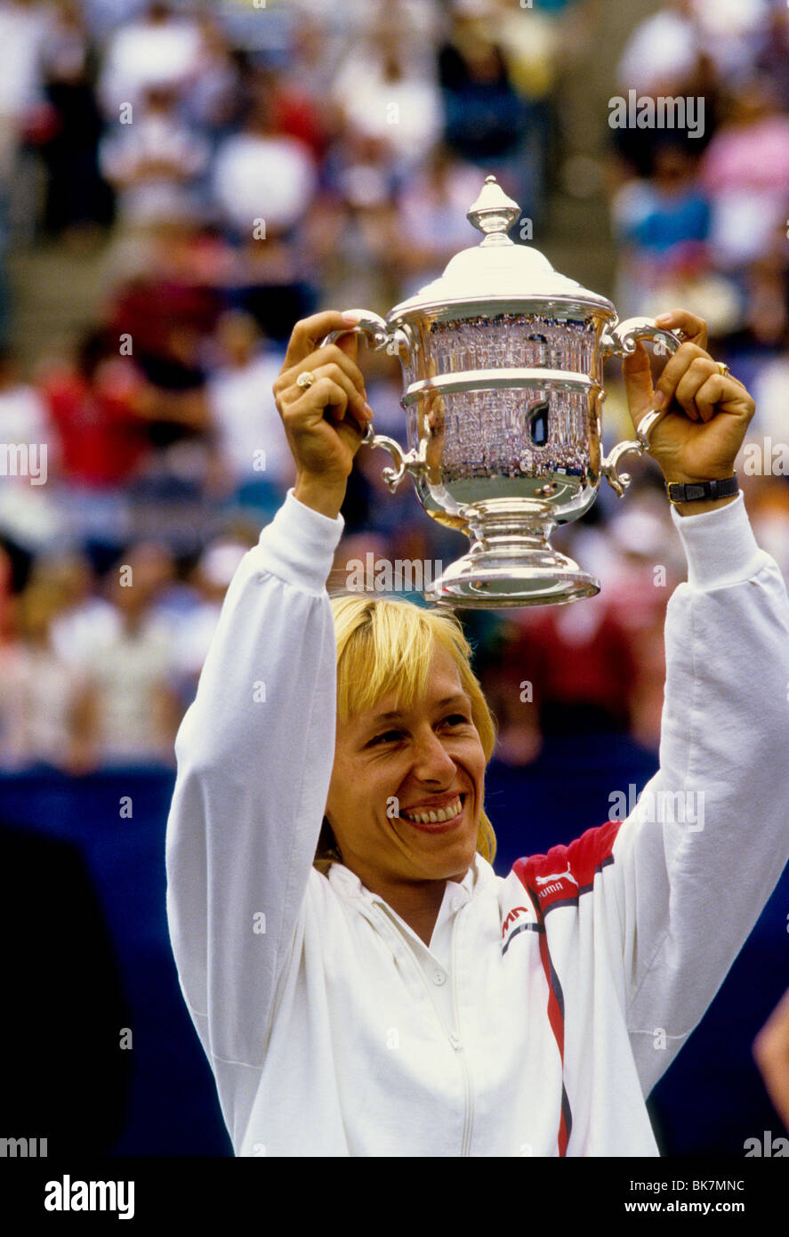 Martina Navratilova winner at the 1986 US Open Tennis Championships Stock  Photo - Alamy