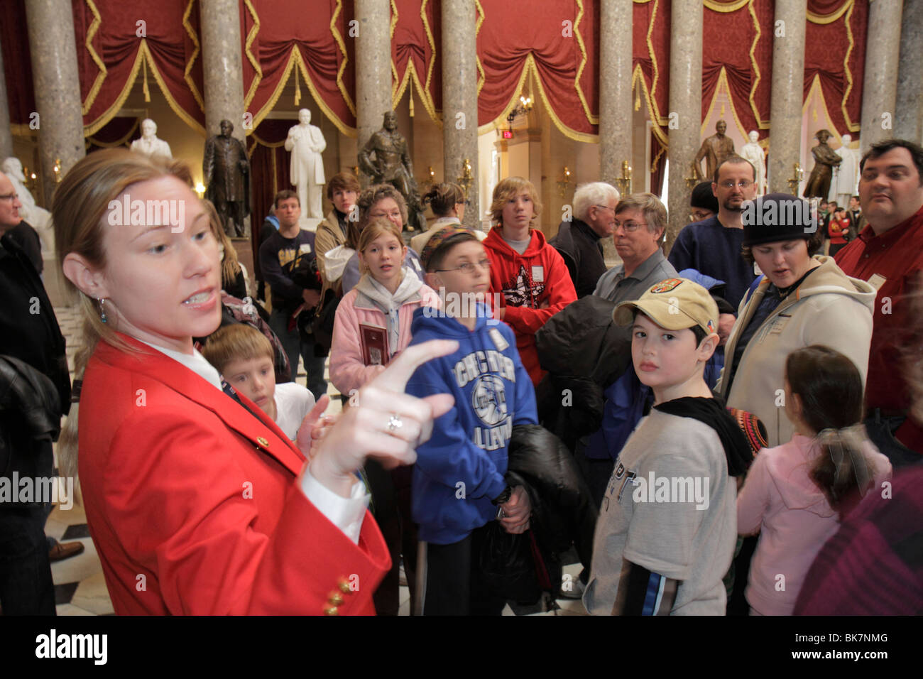 Washington DC D.C.,United States US Capitol,Rotunda,history,government,Congress,House of Representatives,National Statuary Hall,group,adult Stock Photo