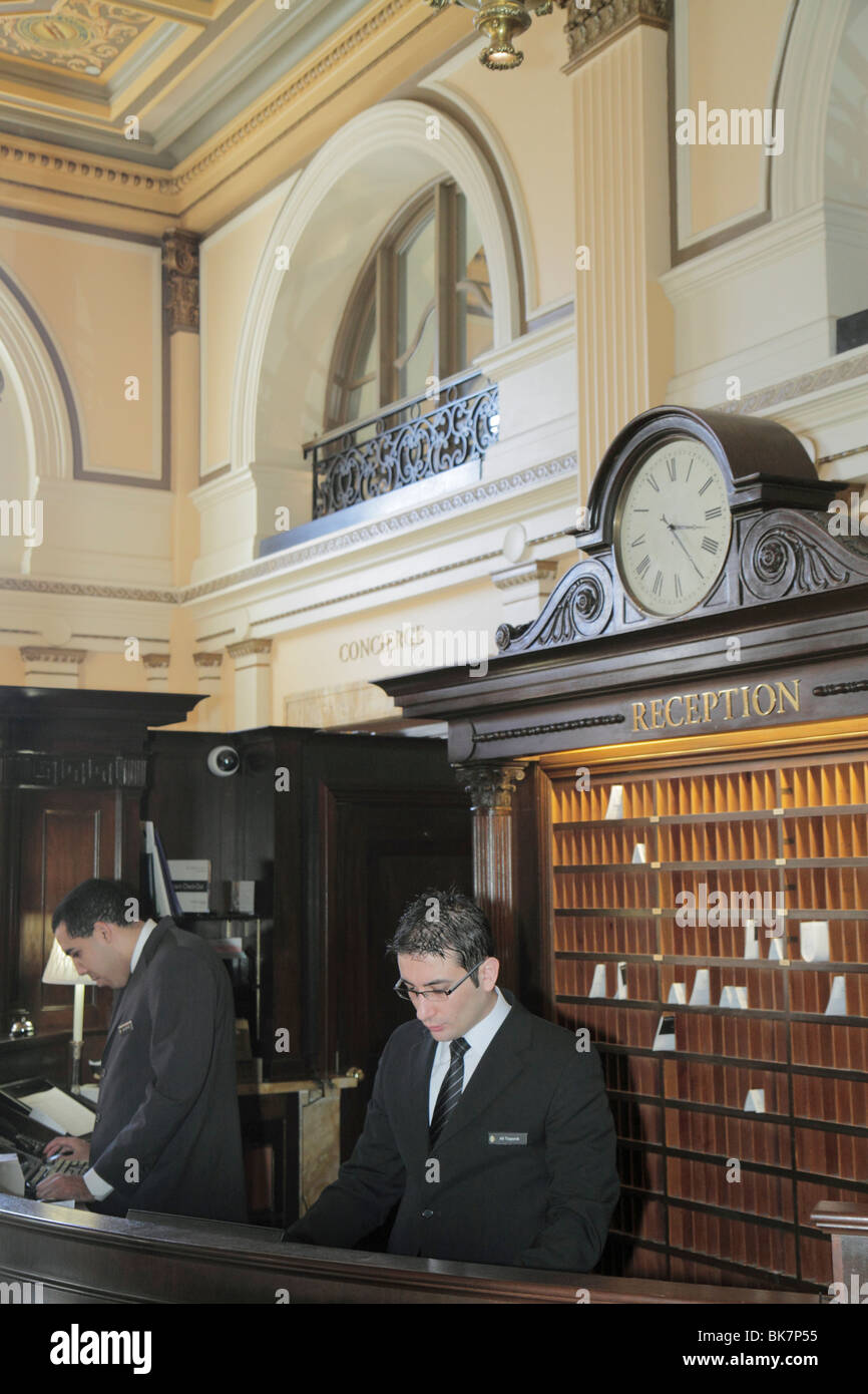 Washington DC,Pennsylvania Avenue,The Willard Intercontinental,hotel,historic hotelBeaux Arts,front desk check in reception reservation reservations r Stock Photo